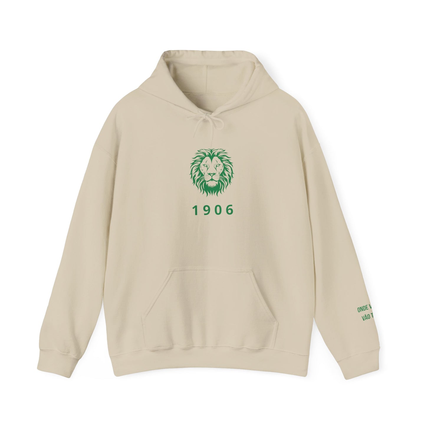 Spirit Lion Unisex Hoodie with Motto Sleeve Print