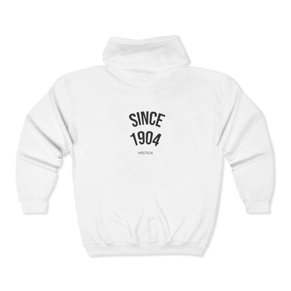 Origins 1904 Unisex Zip Hoodie with Eagle Chest + Mystique Back Print