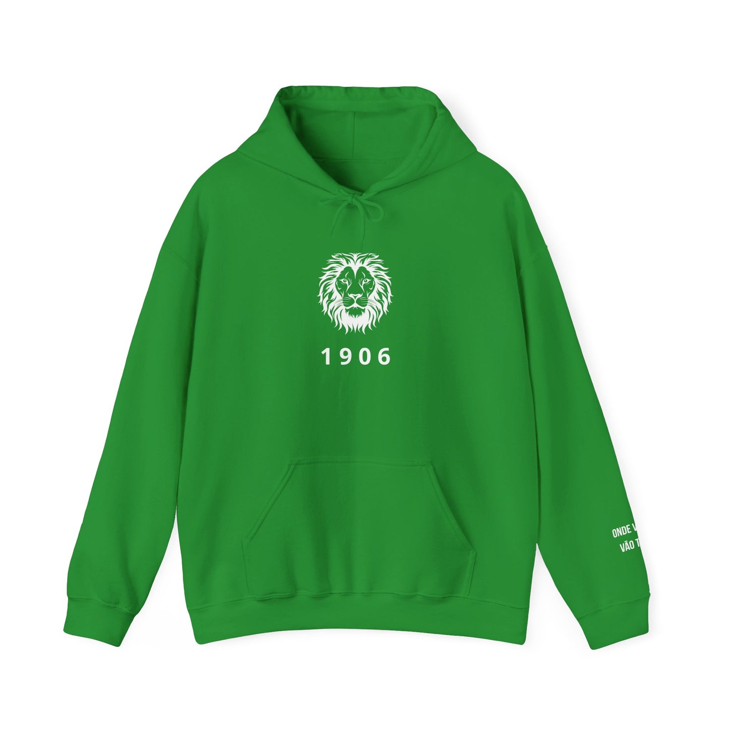 Spirit Lion Unisex Hoodie with Motto Sleeve Print