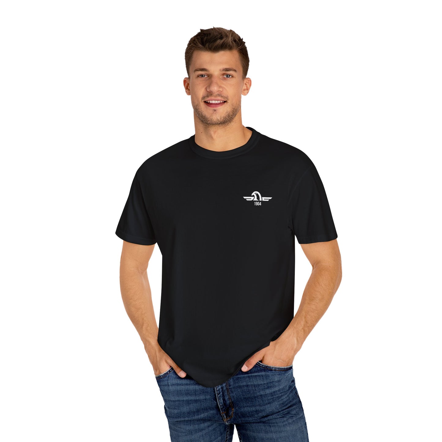 Origins 1904 Unisex Minimal Tee with Eagle Detail