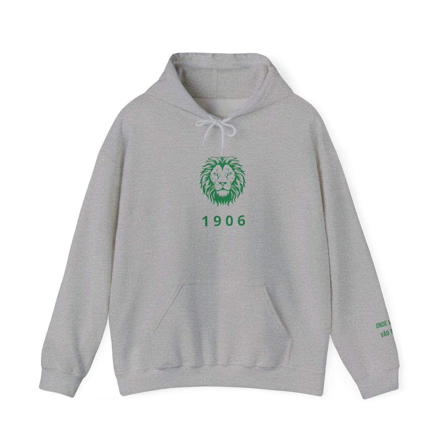 Spirit Lion Unisex Hoodie with Motto Sleeve Print
