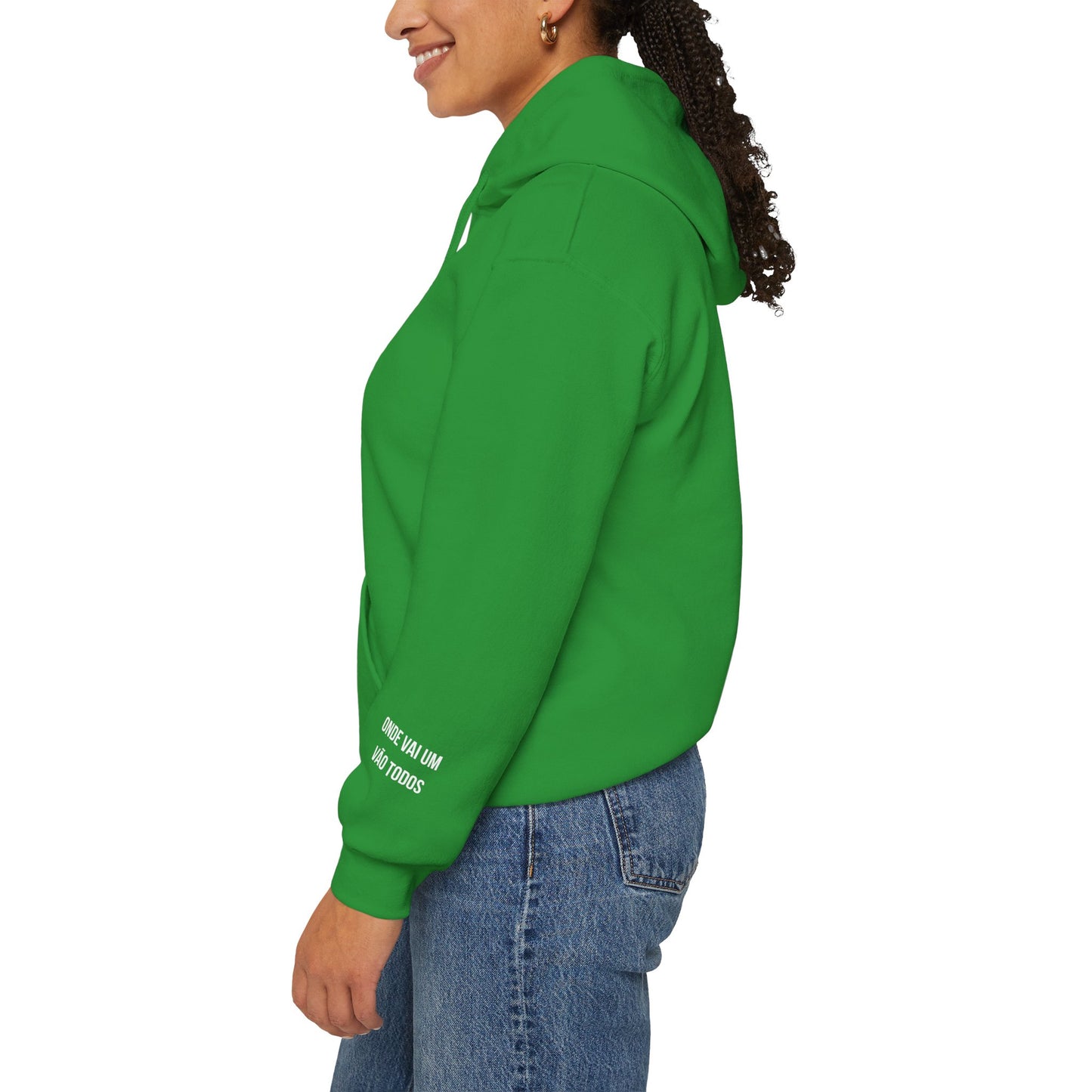 Spirit Lion Unisex Hoodie with Motto Sleeve Print