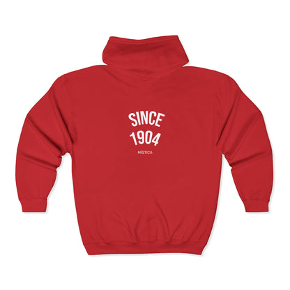 Origins 1904 Unisex Zip Hoodie with Eagle Chest + Mystique Back Print