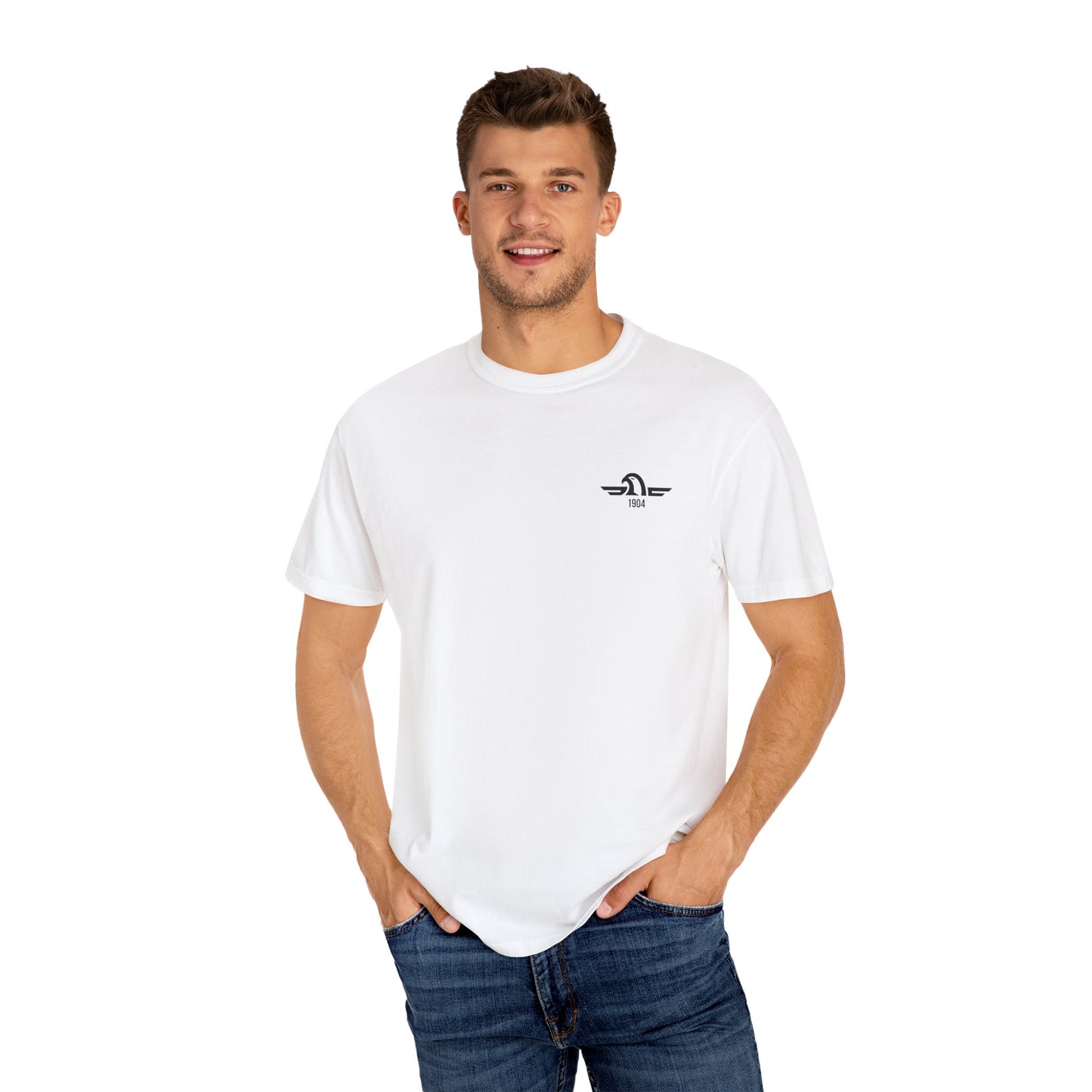 Origins 1904 Unisex Minimal Tee with Eagle Detail