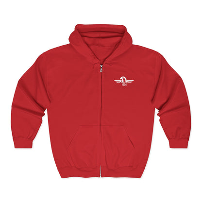 Origins 1904 Unisex Zip Hoodie with Eagle Chest + Mystique Back Print