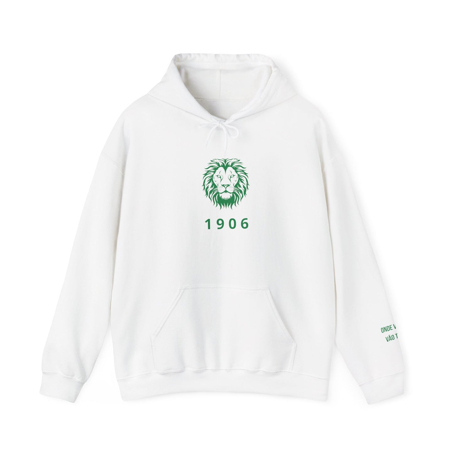 Spirit Lion Unisex Hoodie with Motto Sleeve Print
