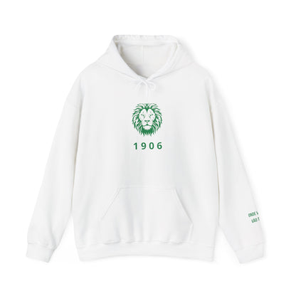 Spirit Lion Unisex Hoodie with Motto Sleeve Print